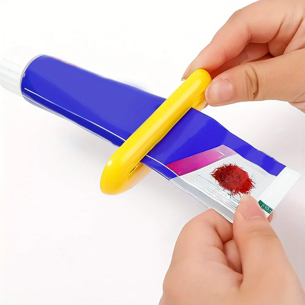 

4-Pack Toothpaste Squeezer & Holder for Bathroom – Ideal for Cosmetics, Cleanser, Hand Cream & Seasonings
