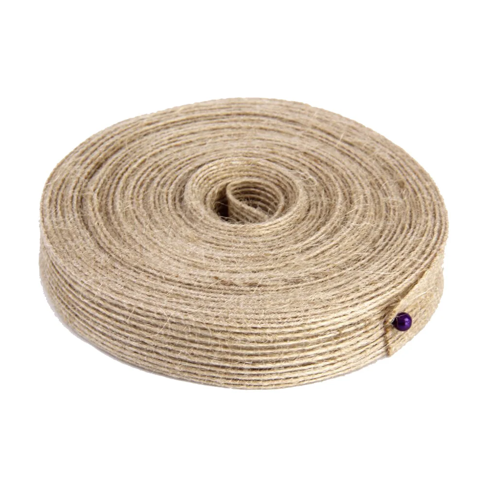 

1 Roll 20Mx1.5Cm Jute Burlap Ribbon Natural Webbing Twine For Diy Crafts Home Wedding Decoration Embellishment Rope