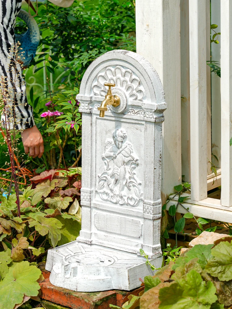 

Cast iron sink garden courtyard washbasin garden pool angel decoration