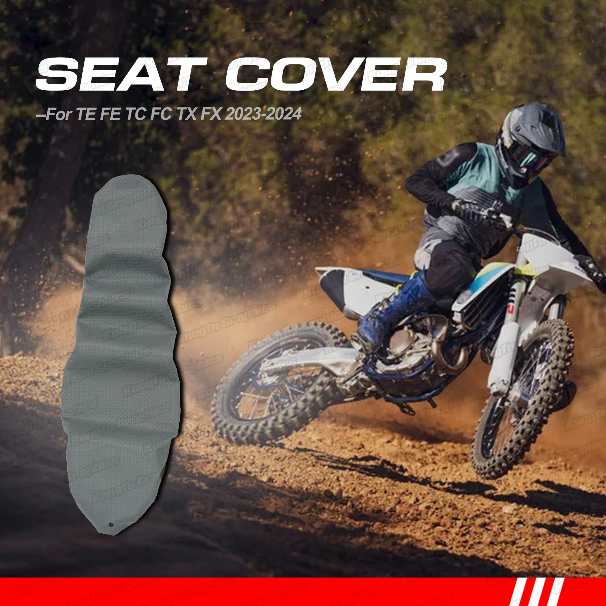 JY Racing Antislip Gripper Seat Cover Cushion Protector for Husqvarna 2023-2024 TC FC TX FX / 2024 TE FE