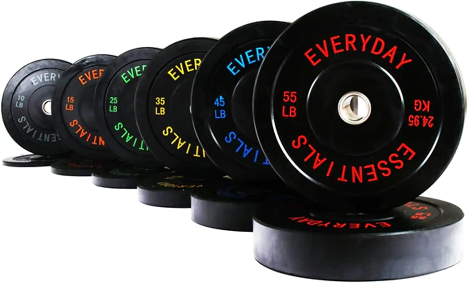 Color Coded Black  Bumper Plate Weight Plate with Steel Hub