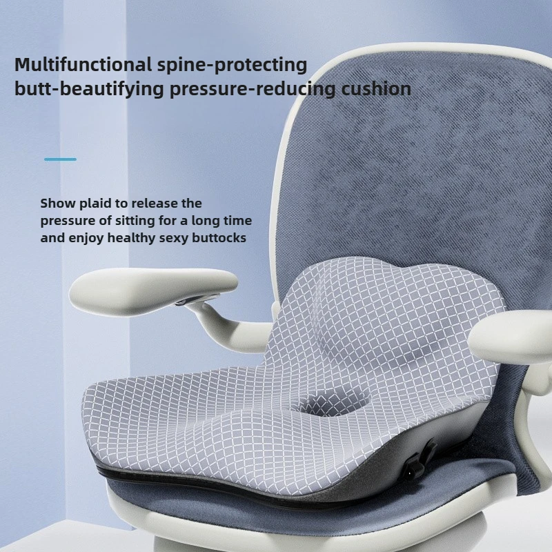 

Chair Cushion Backrest Buttock Pad Memory Foam Heat The Massage Chair Cushion A Magic Tool for Prolonged Sitting in The Office