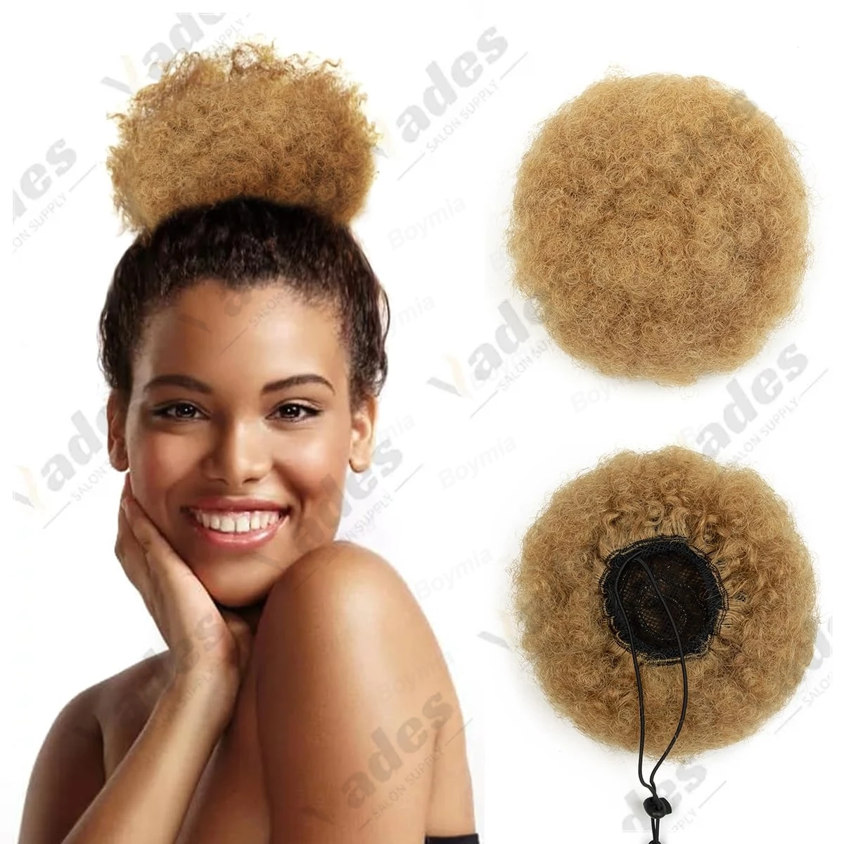 

Афро-кудрявый пышный шнурок с высоким пучком, вьющиеся человеческие волосы, хвостик, заколка для наращивания прически для чернокожих женщин 4, 6, 8 дюймов