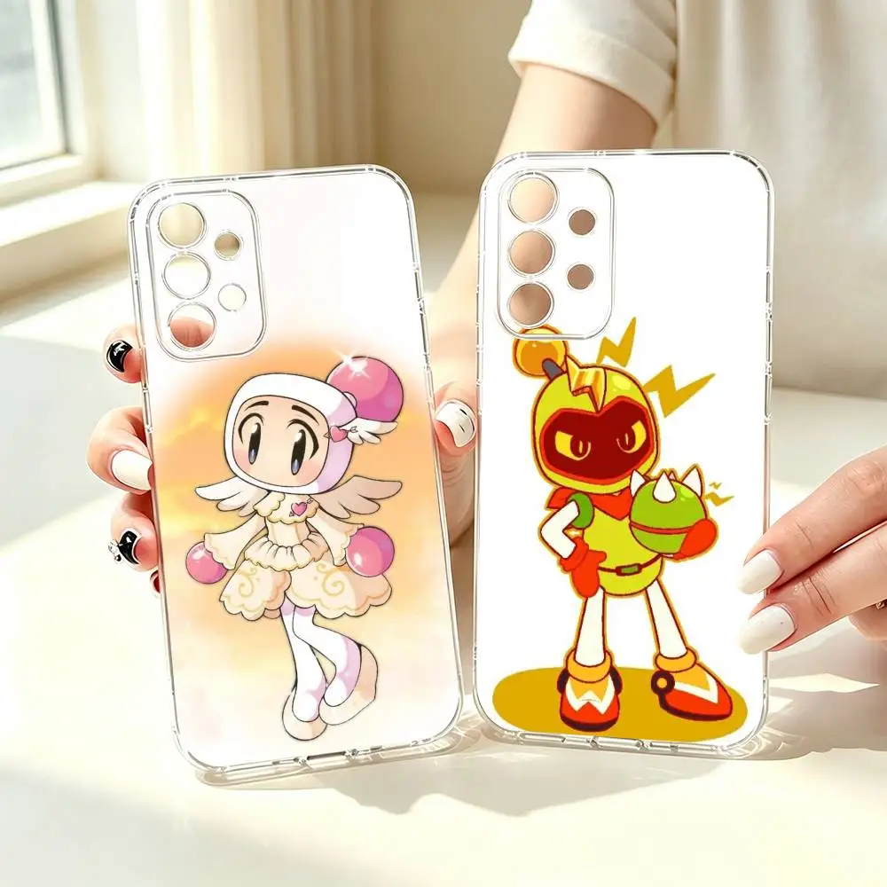 Cartoon-Game-B-Bomberman-n Phone Case For Samsung S25,S24,S21,S22,S23,S30,Ultra,S20,Plus,Fe Transparent Cover
