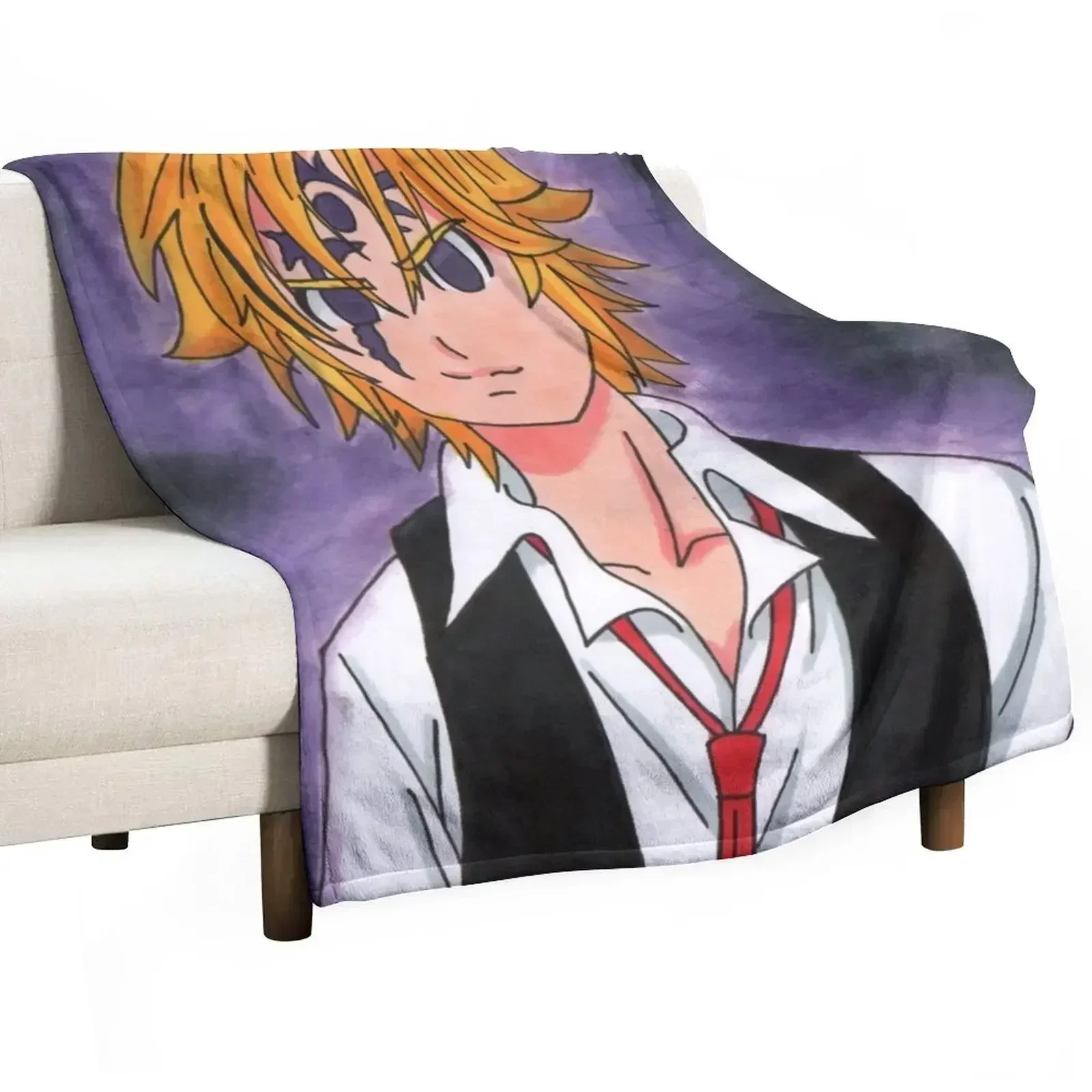 Meliodas Throw Blanket Bed Fashionable Bed linens Furry Blankets