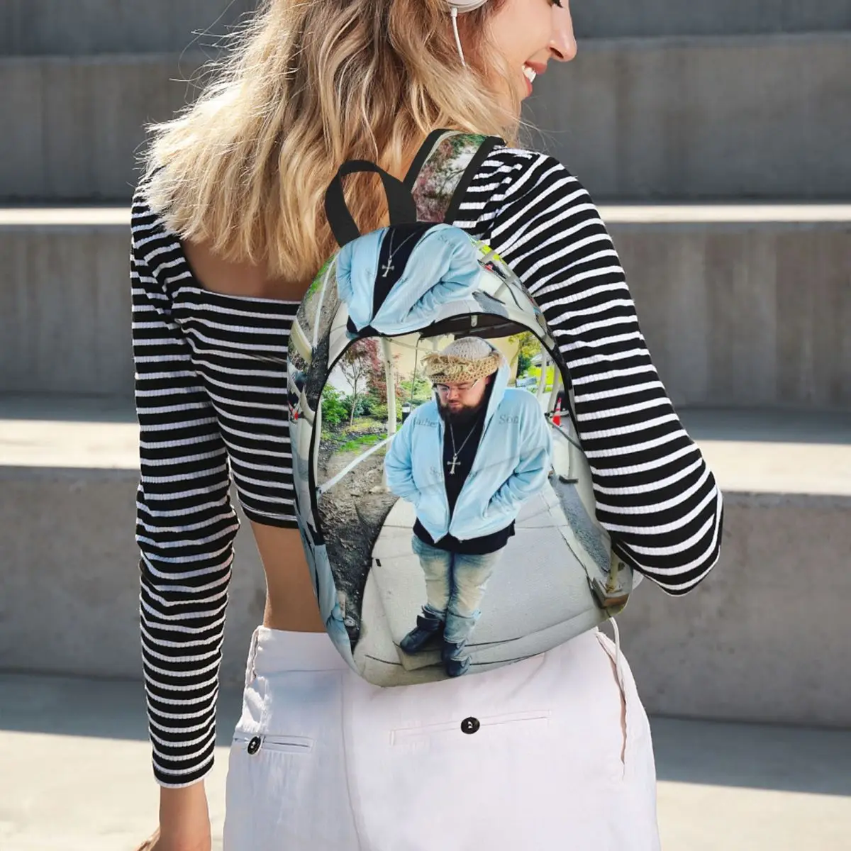 Joeyy Singer Vocalist Music Rapper Student Backpack School Bag Hiking Travel Daypack for Men Women Bookbag Shoulder Bags