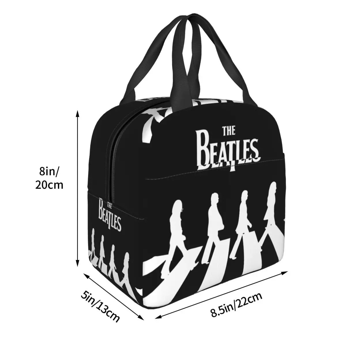 Harajuku The Beatle Memebers Art Lunch Bags Insulated Bento Box Waterproof Lunch Tote Resuable Picnic Bags for Woman Children