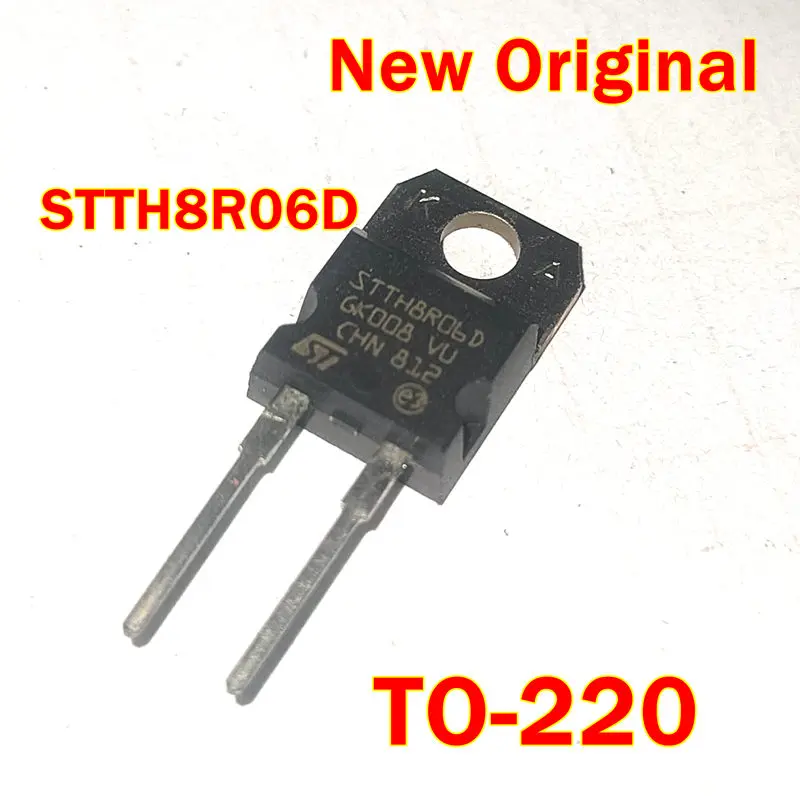 

1pcs to 100pcs STTH8R06D TO-220 New Original Ultrafast high voltage rectifier
