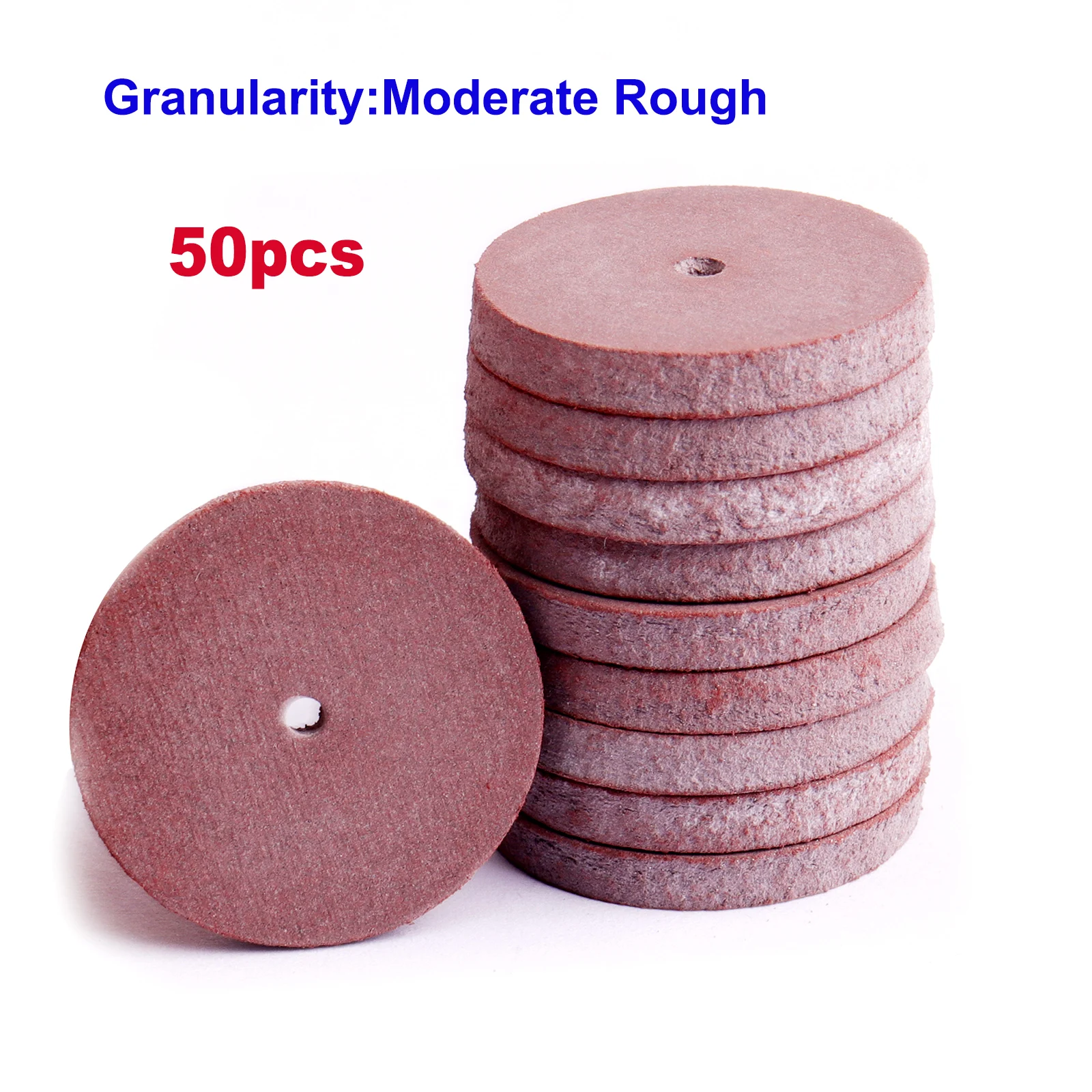 50pcs Rubber Polishing Wheel 22X3mm Moderate Rough Abrasive Discs Pads For Metal Jewelry Dremel Grinder Rotary Tools