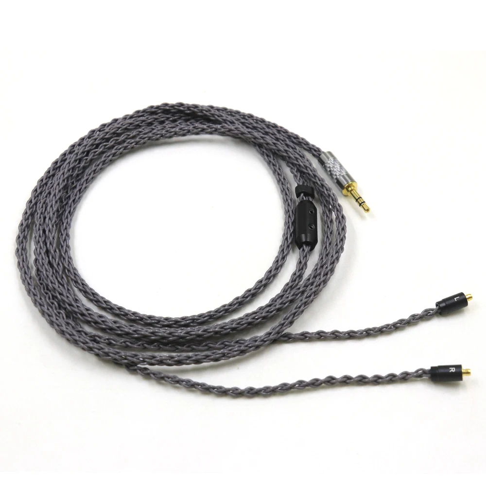 

8 Core 2.5mm/ XLR 6.35mm 7N Single Crystal Silver Earphone Replacement Cables for Acoustune HS1650CU HS1655CU HS1670SS HS1695Ti
