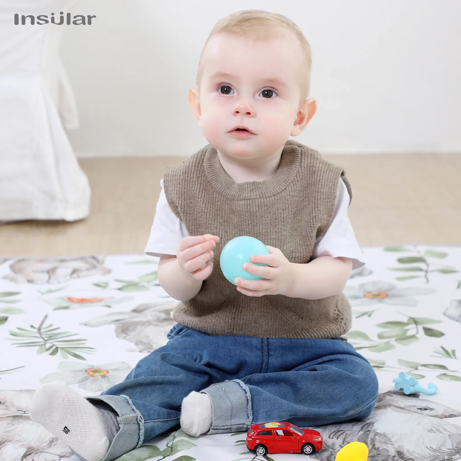 Faltbare Babyspielmatte, rutschfest, wasserdicht, langlebig, pädagogischer Kinderteppich im Kinderzimmer, Kletterunterlage, Aktivitätsspiele für