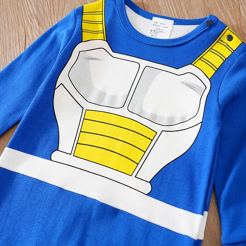 0-18M blue Anime Baby Rompers Newborn Cosplay Costume Infant One-pieces Cotton round collar comfortable Clothes Boys pajamas