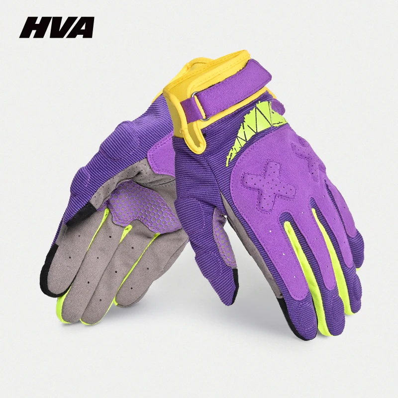 Guantes de Moto de malla transpirable para hombre y mujer, manoplas de dedo completo para pantalla táctil, Motocross, XS-XXL verano