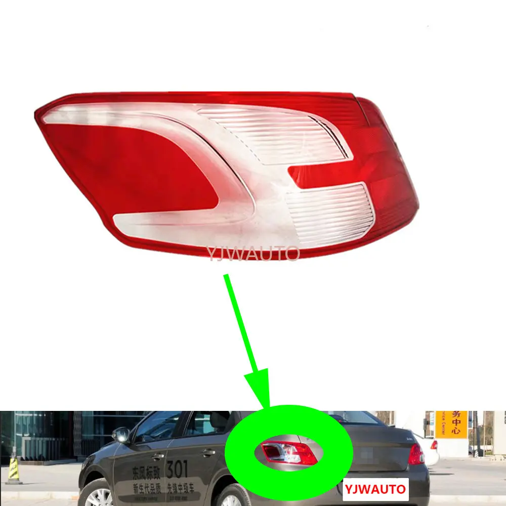 

Taillights Lens for Peugeot 301 2014~2016 Car Rear Light Lens Replacement Brakelights Glass Parking Lamp Shell Taillamp Cover