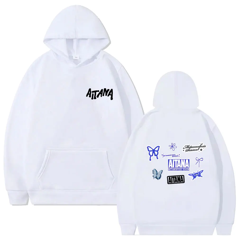 المغني Aitana شعار الجرافيك هوديي CUARTO AZUL جولة مقنعين البلوز الرجال الملابس النسائية موضة المتضخم هوديس الشارع الشهير #6