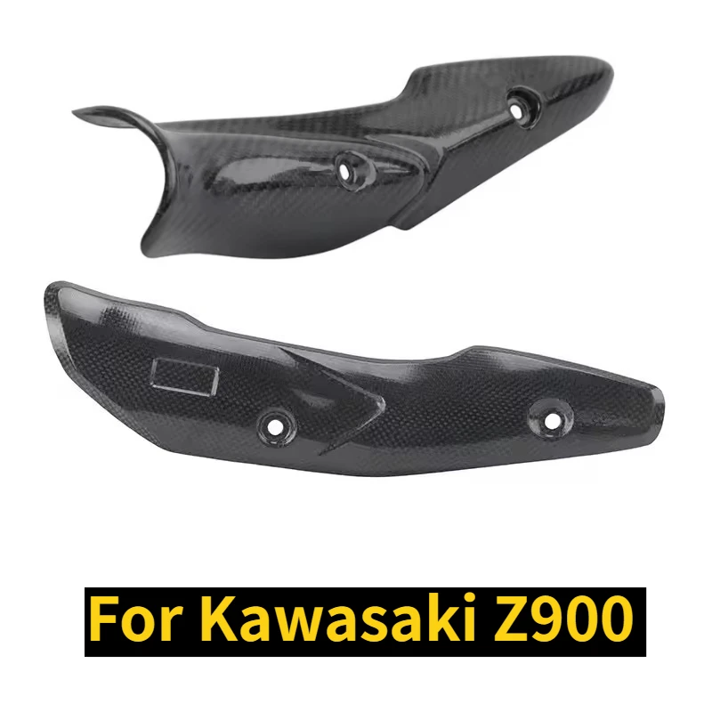 

1PC Motorcycle Exhaust System Middle Link Pipe Carbon Fiber Heat Shield Cover Guard Anti-Scalding Shell for Kawasaki Z900