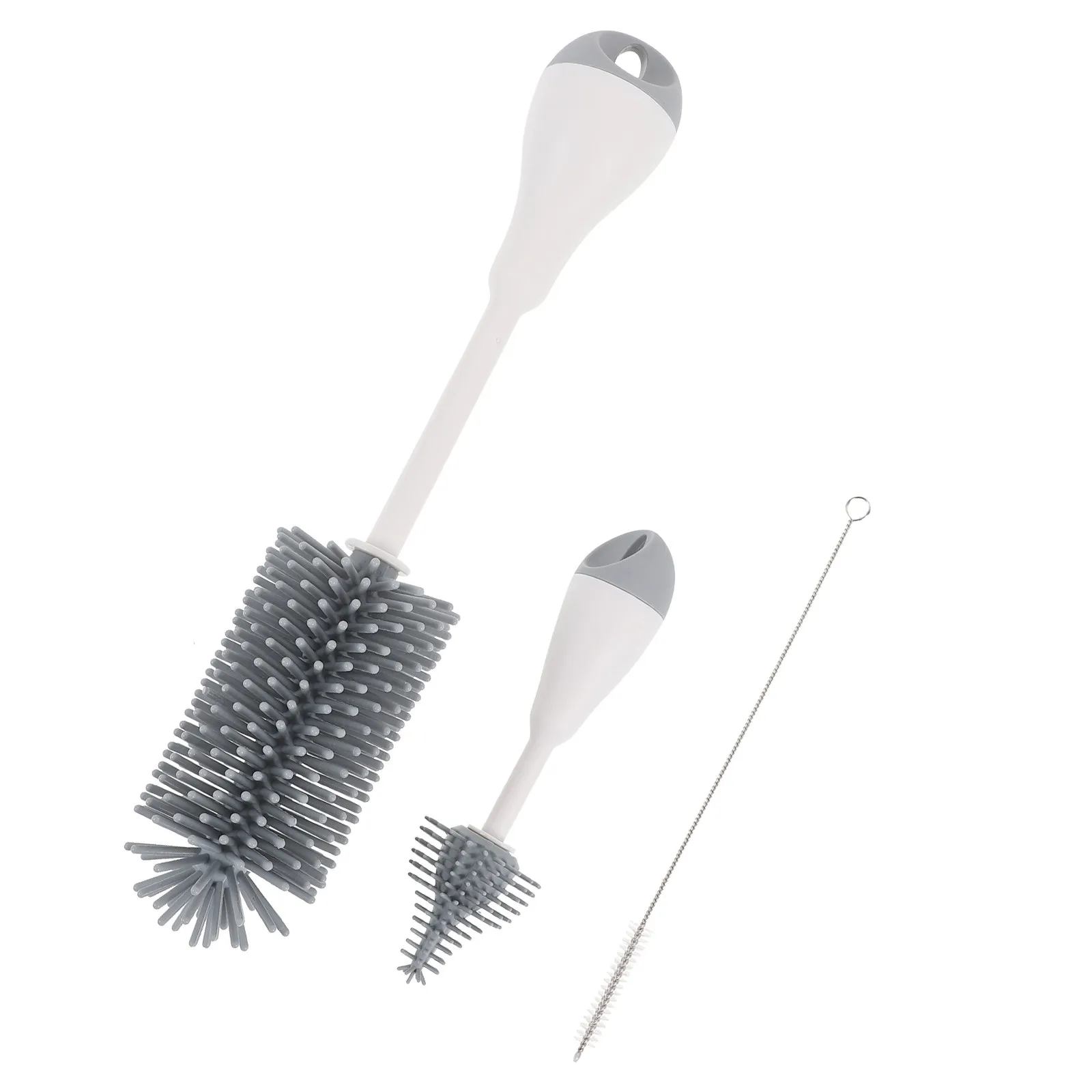 

3Pcs Cup Brush Set Long Handle Baby Bottle Cleaner Soft Silicone Non-Scratch Scrubbers for Bottles Mugs Beakers Household
