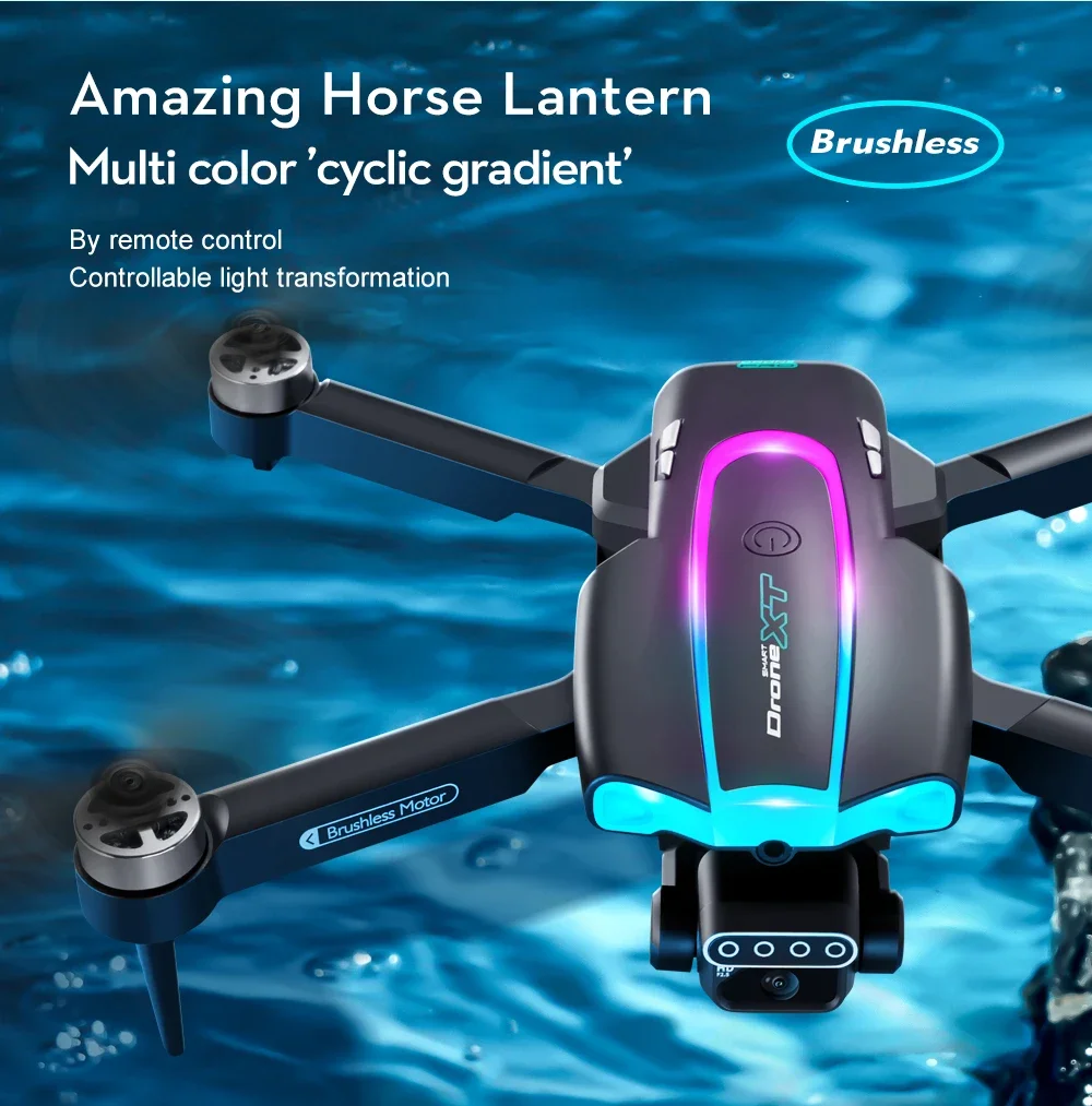 New XT105 GPS Return RC Drone: 5G WiFi FPV, 360° Laser Obstacle Avoidance, 8K HD Dual Camera & Brushless Motor Quadcopter