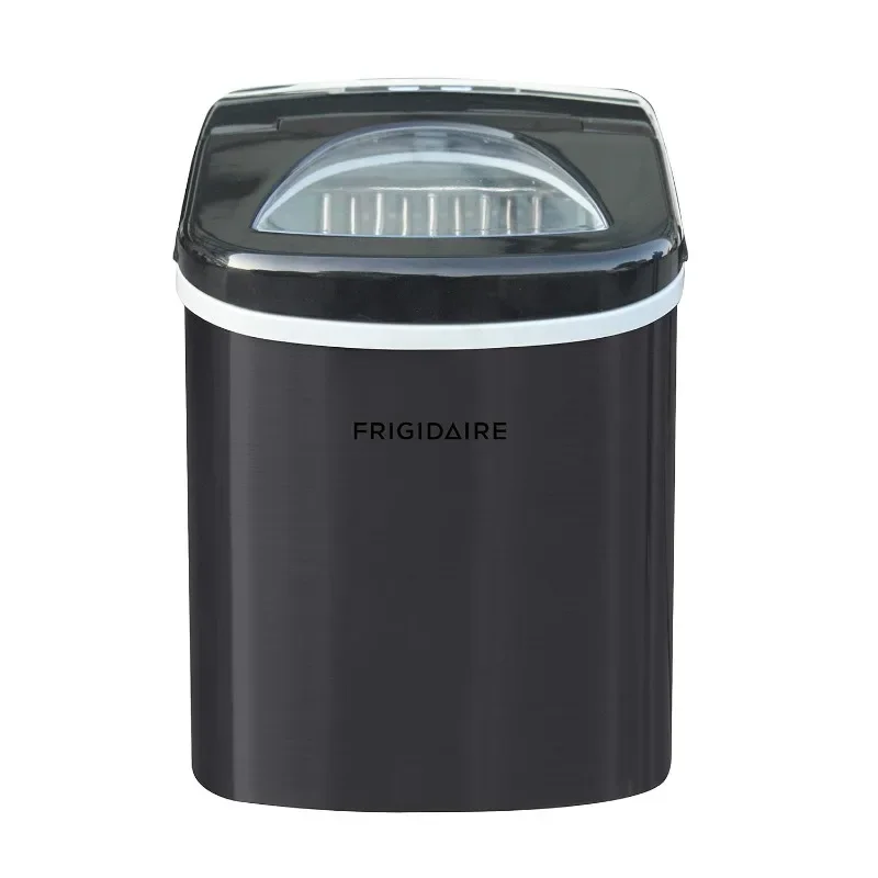 Frigidaire 26 Lbs per day Portable Compact Maker, Ice Making Machine, Black Stainless, Medium