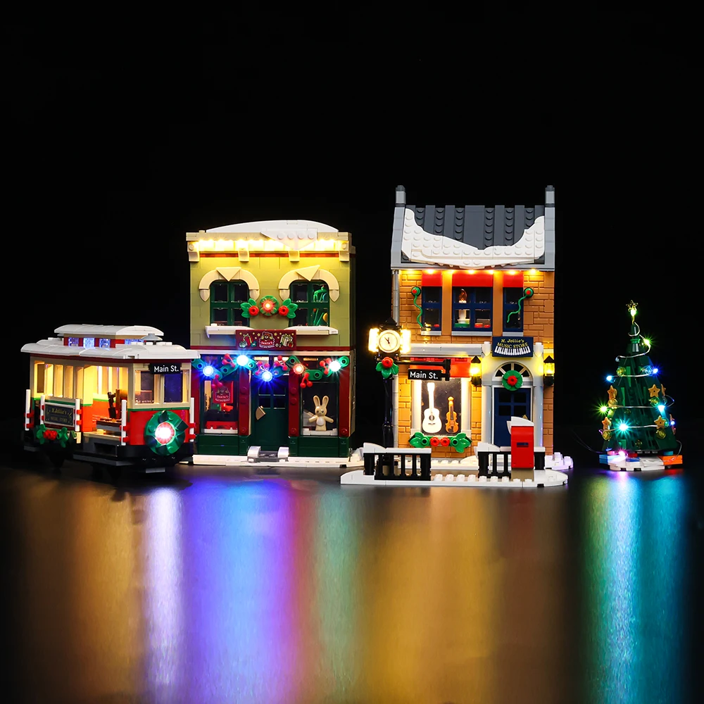 LED Light  Kit For 10308 Holiday Main Street Christmas Lighting Set  DIY Toys Set (Not Included Building Blocks)