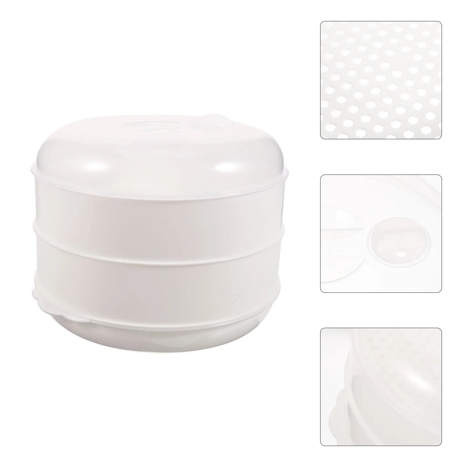 

Microwave Steamer Box Ramen Pot With Handles For Heating Buns Pasta Soup Rice Oatmeal Vegetables Cooking Steamer