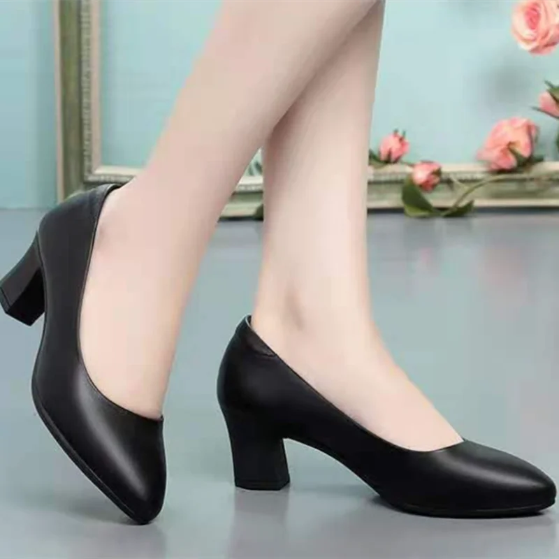 Sapatos Femininas Women Fashion Comfort Office High Heel Shoes for Spring & Summer Lady Classic Casual Street Elegant Heels A122