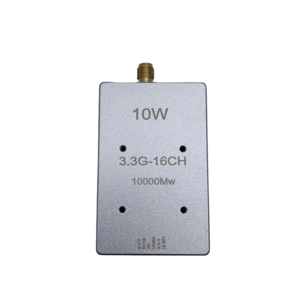 10W 3.3GHz 16CH 48.15g FPV Transmitter  Ultra-Powerful 3.3GHz VTX Ultra-Light for Racing Drone Image Transmission