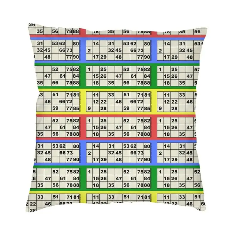 Nordic 90 Ball Bingo Paper Game Cushion Cover for Sofa Velvet Throw Pillow Case Decoration Pillowcase