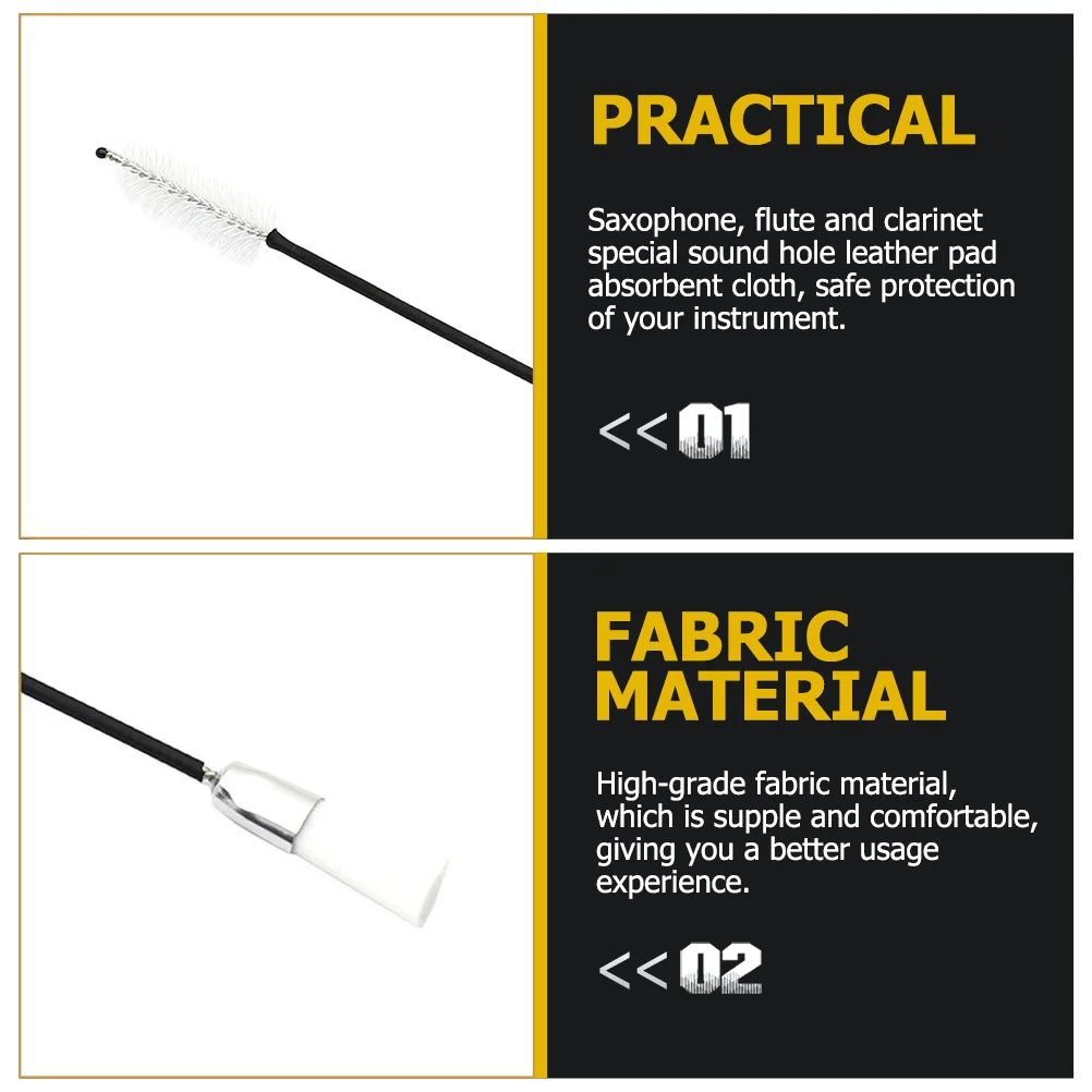 

1Set Instrument Cleaning Kit Saxophone Flute Clarinet Swab High Grade Fabric Convenient Portable Household Cleaner