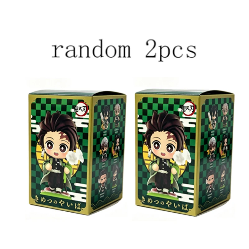 # Dämonentöter Tanjiro Kamado Nezuko Anime-Cartoon-Figur Blindbox kreative personalisierte Statue Modell Ornament Überraschungsgeschenkbox