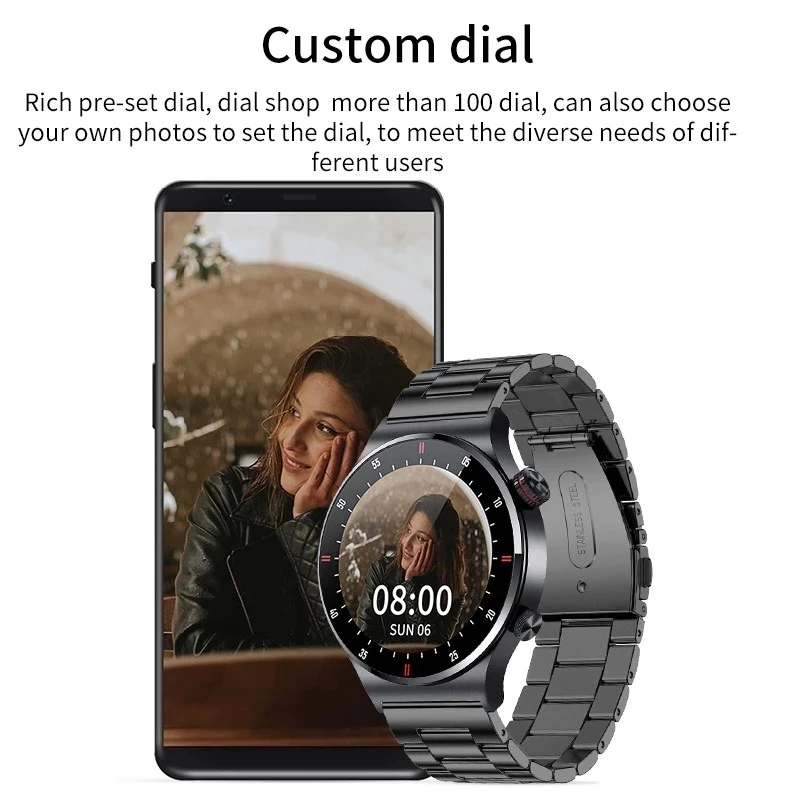 Xiaomi NFC Bluetooth Call Smart Watch Men pełnoekranowa sportowa bransoletka wodoodporna elektronika SmartWatch dla IOS Android