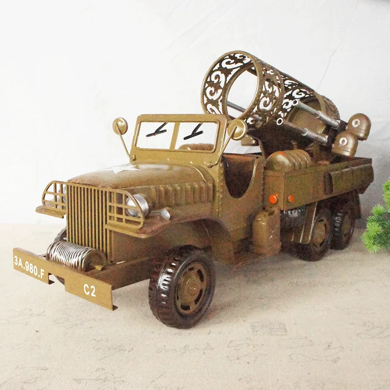 Vintage Nostalgia, Metal Handmade Trucks, Wine Rack Models, Ornaments, Crafts, Home Living Room Window Decorations