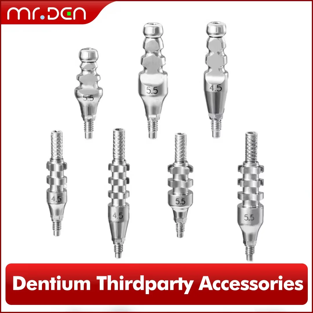 5Pcs Dentium Titanium Third Party Oral Implant Accessories Transfer Cap Bar Replacement Body Professional Supplies