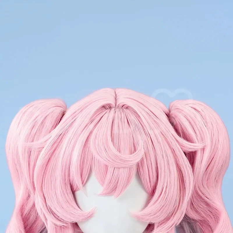 

CyHonkai Star Rail Hyacine Cosplay Wig Pink Double Ponytail Hair Tail Blue Gradient Amphoreus Halloween Party Women Girls Carniv