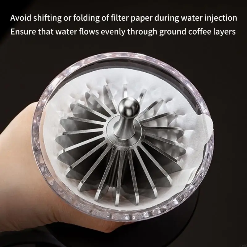 Aluminum Alloy Coffee Filter Paper Press Retainer Kitchen Coffee Brewing Gear HX6C