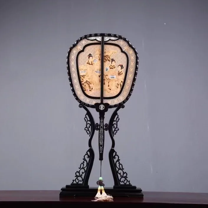 DSA classical national style fan ornament screen entrance decoration Chinese style group fan folk customs