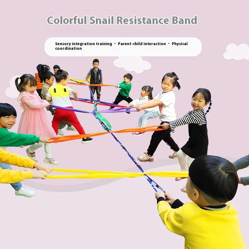 Colorful Tug Of War Ten Way Tension Rope Children's Sensory Integration Outdoor Activity Equipment Parent-Child Interaction