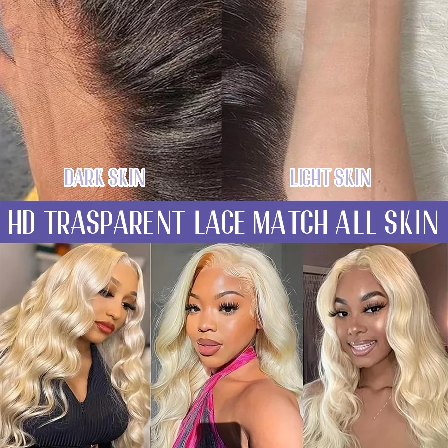 46 Inches #613 Blonde Body Wav - огляд і ціна 613 Blonde Body Wave Lace Front Wig