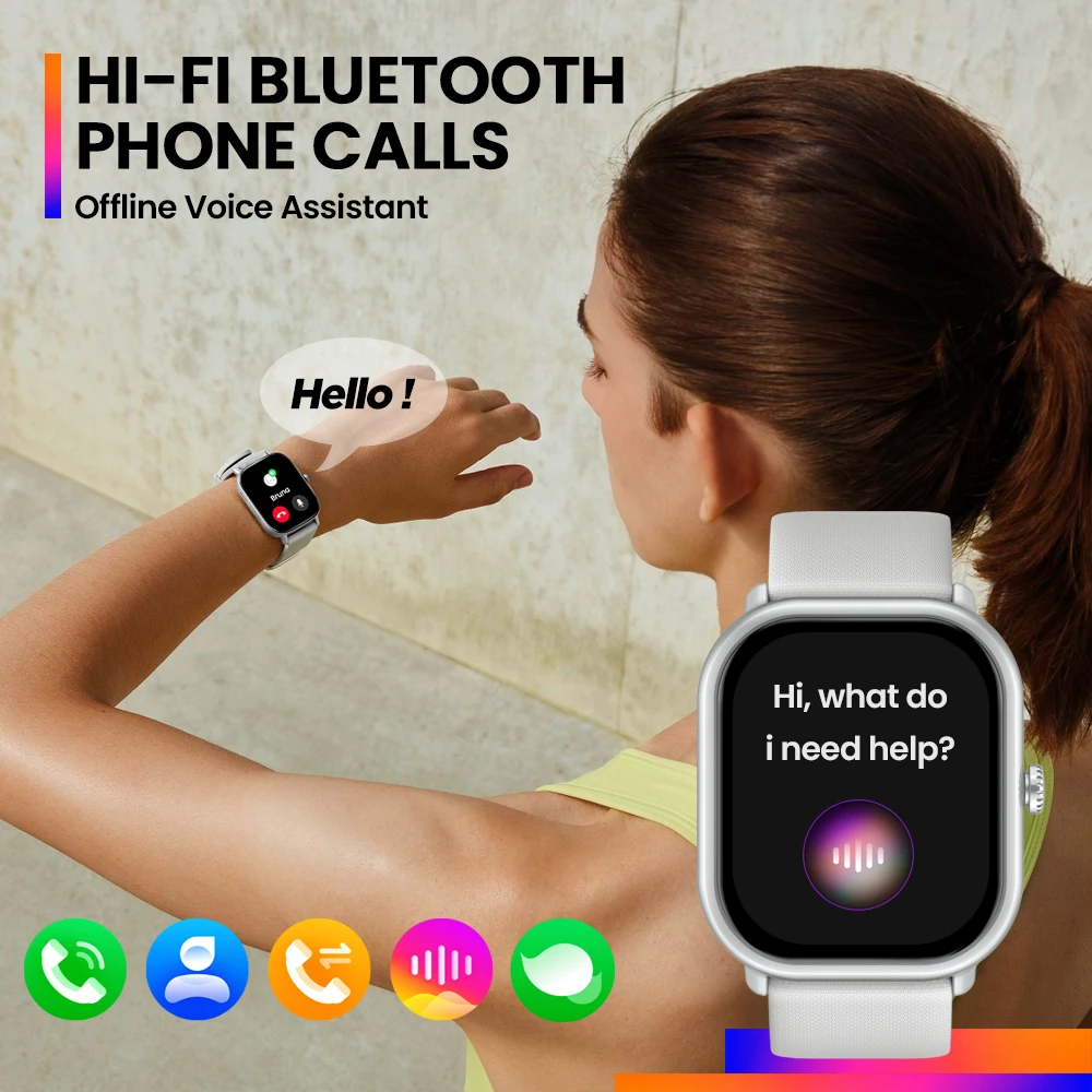 Original Zeblaze GTS 3 Pro Smartwatch 1.97" AMOLED HD Display HiFi Voice Calling SpO2 Health Monitor Sport Smart Watch Men Women - Image 4