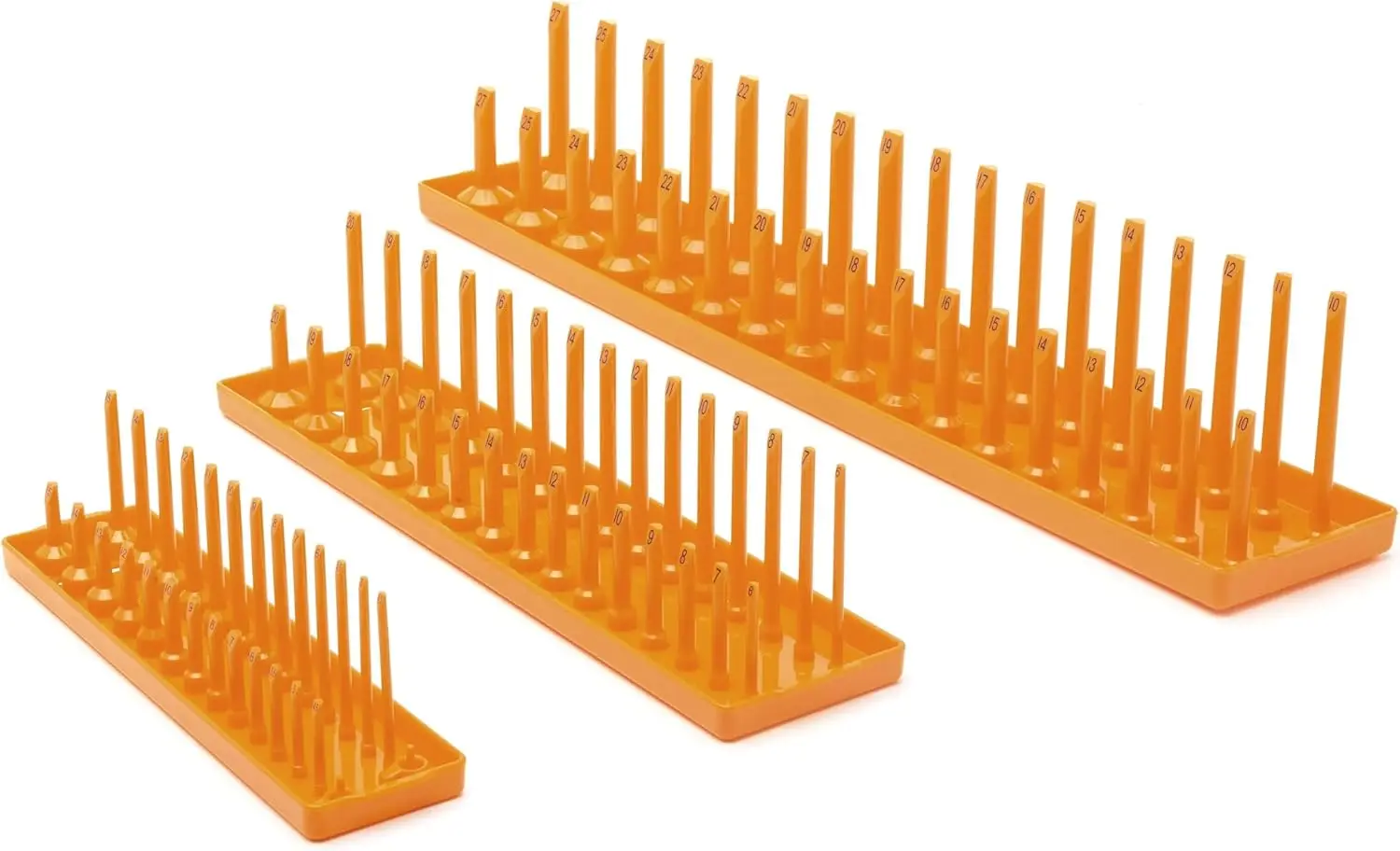 

3 Pc. 1/4", 3/8" & 1/2" Drive Metric Socket Storage Tray Set with Vertical Design