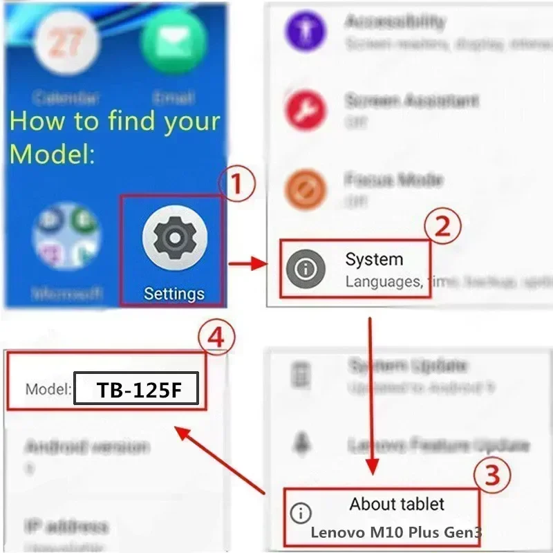 Чехол для планшета с вращающейся подставкой на 360° для Lenovo Tab M10 3-го поколения TB328FU TB328XU M10 plus Gen 3 10,6 TB125FU TB128FU M9 TB-310FU