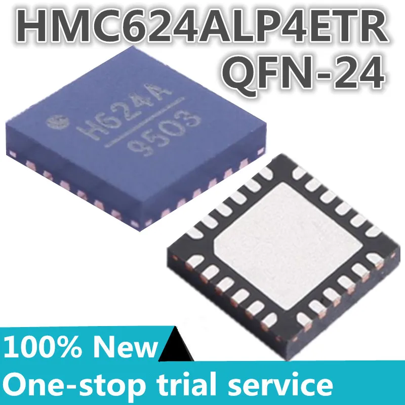 

1-10PCS %New original HMC624ALP4ETR HMC624ALP4E Screen printing H624 QFN-24 RF attenuator 31.5dB 0 Hz ~ 6 GHz 50 Ohms 560mW