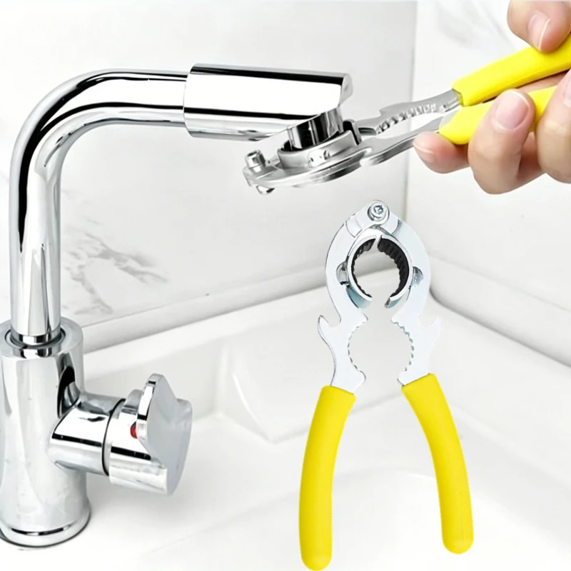3 In 1 Tool Faucet Bubbler Wrench Bottle Opener and Pliers Kitchen Sink Faucet Aerator & Filter Removal Wrench Repair Spanner
