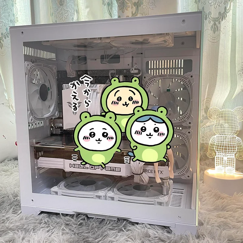 Chiikawa Usaqi Xiaobajii ชุดกบผนังรถสติกเกอร์ตกแต่งสติกเกอร์สะท้อนแสงสติกเกอร์ความงาม