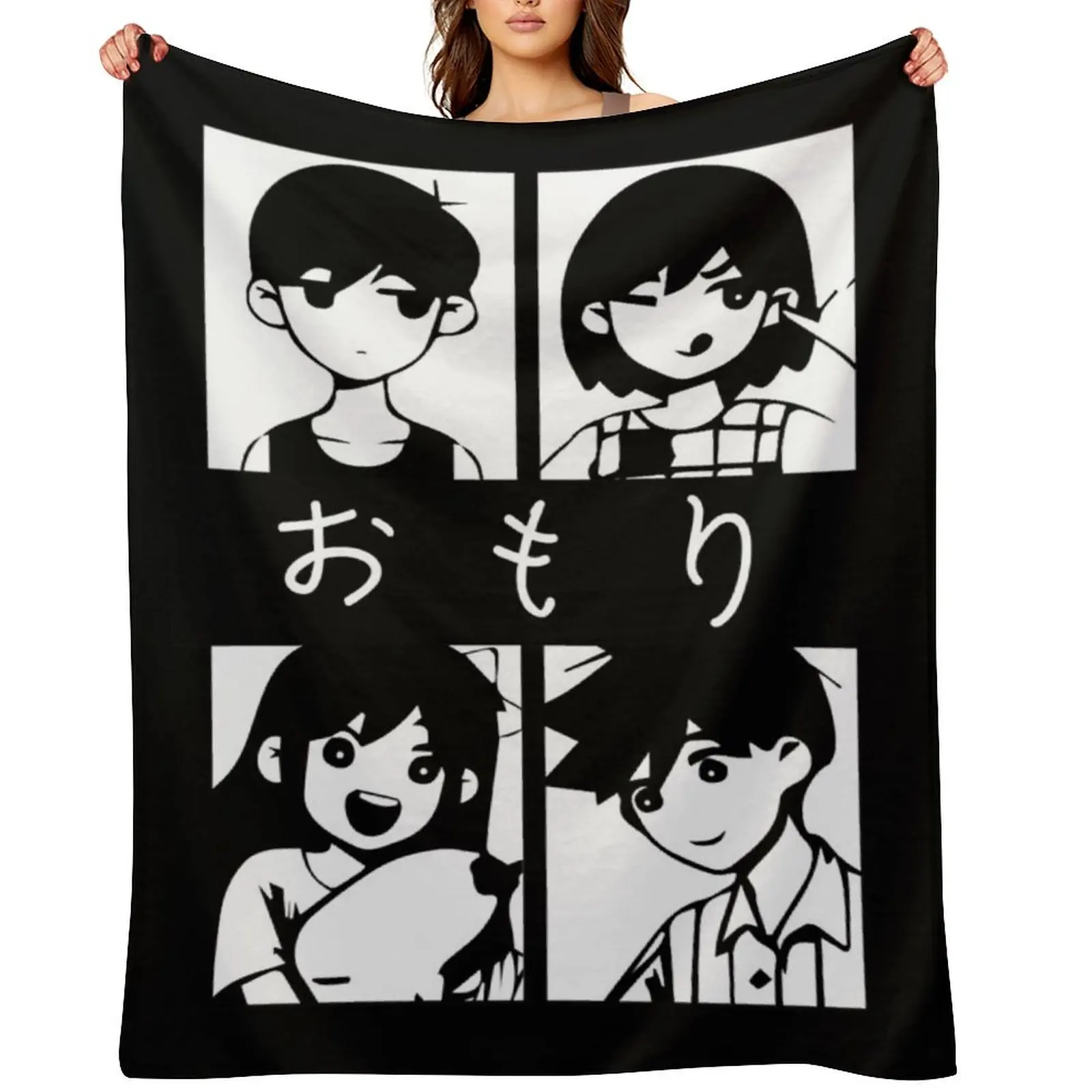 

Omori (Omori, Kel, Aubrey und Hero) Classic T-Shirt Throw Blanket Moving valentine gift ideas Shaggy Thins Blankets