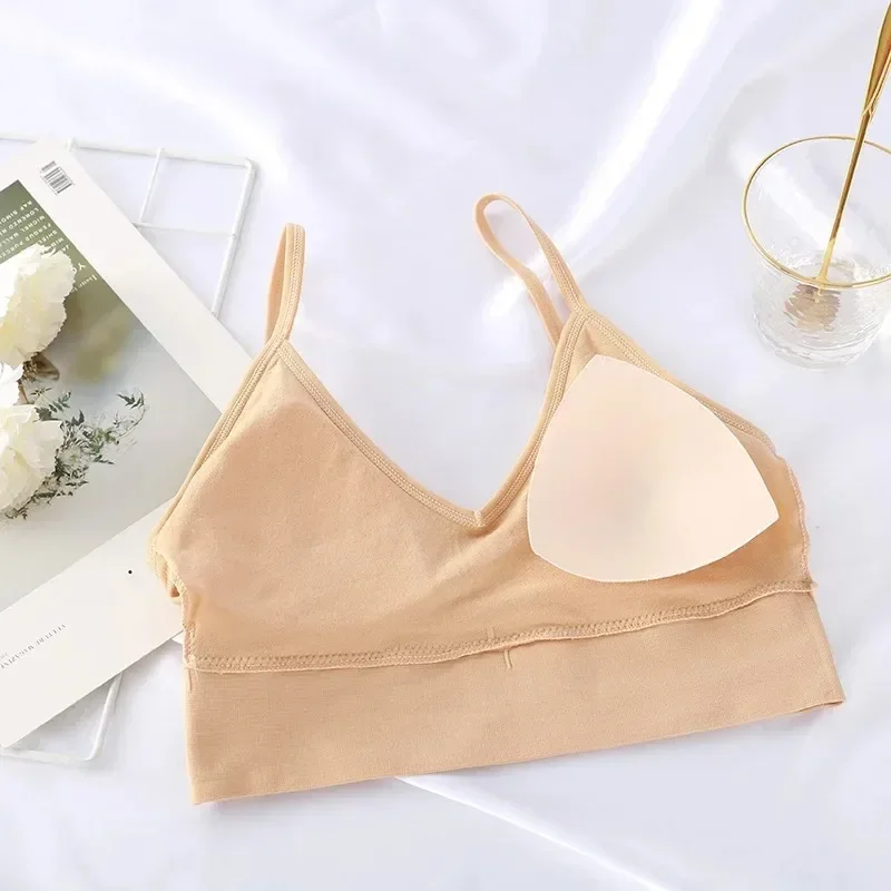 Naadloze vrouwen push-up bh Mooie rugbeha's Fitness Tops Beha Bralette Vrouwelijke Tube Top Ondergoed Bralet met borstkussen