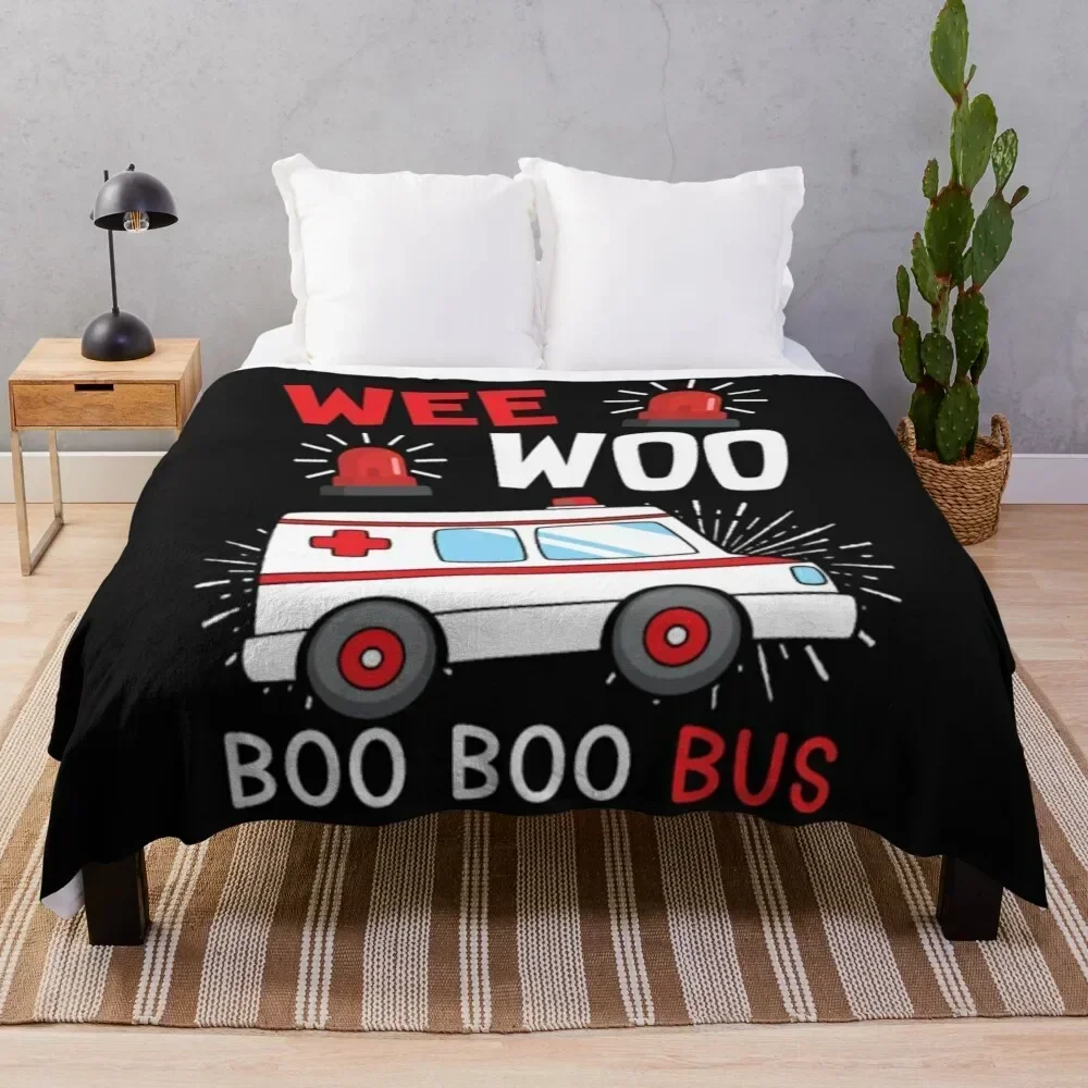 Paramedic Wee Woo Ambulance Throw Blanket Luxury St Furry Thin for babies Blankets