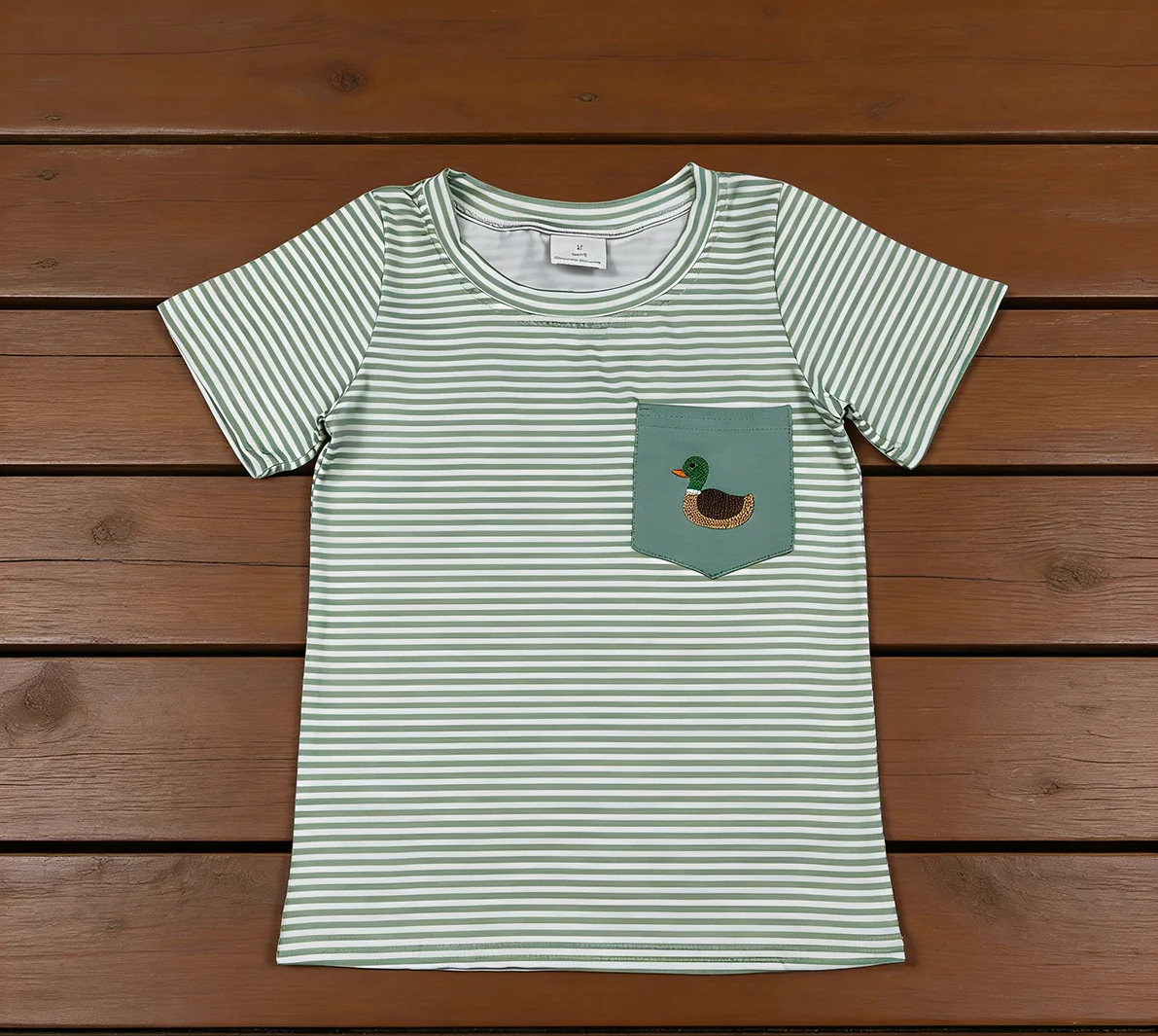 Z1212-12 BT1557 Kids Spring Clothing Short Sleeve Duck Print Shirt Baby Boys Top