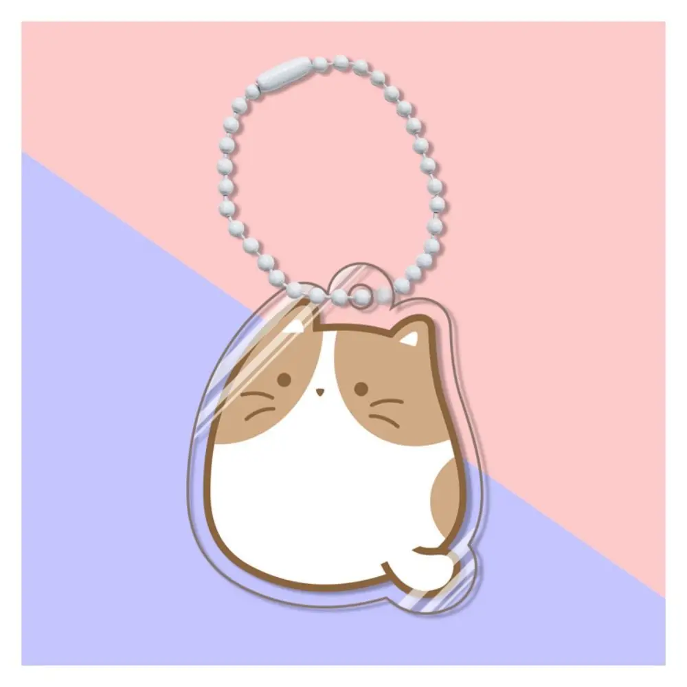 Kawaii Orange Cat Siamese Cat Keychain Ginger Cat Calico Cat Kitty Pendant Creative Cute Acrylic Cat Keyring Birthday Gift