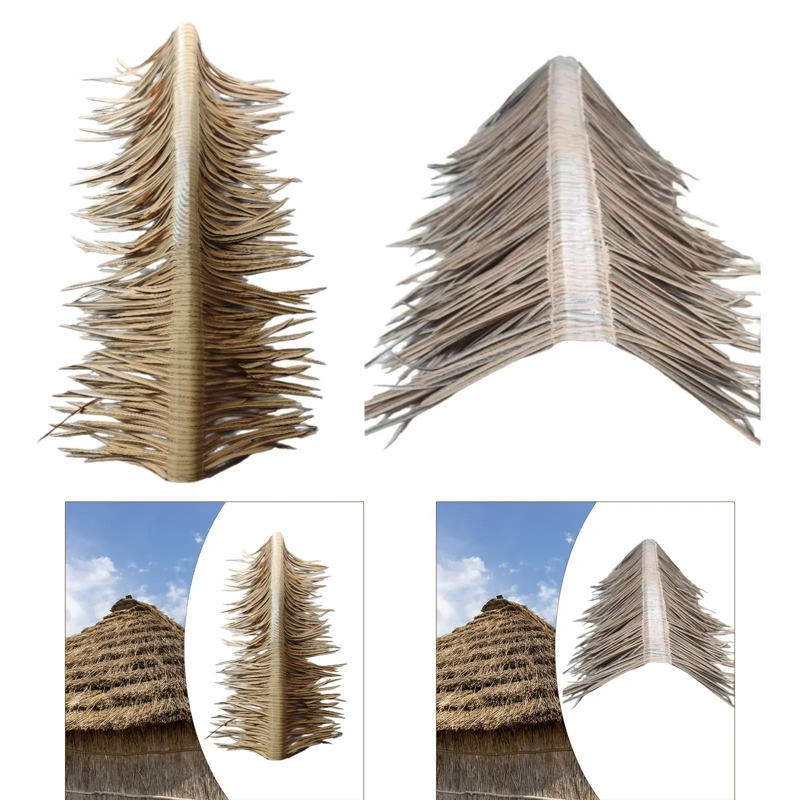 

Artificial Thatch Roofing Simulation Multipurpose Sturdy Grass Roof Artificial Palm Thatch Roll Decor for Garden DIY Projects